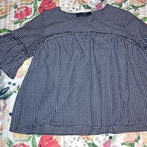 Navy and white Blouse